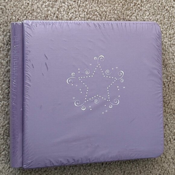 NEW Stardust Creative Memories 7x7 Album with Pages Purple Lilac Star Lavender - Picture 1 of 1